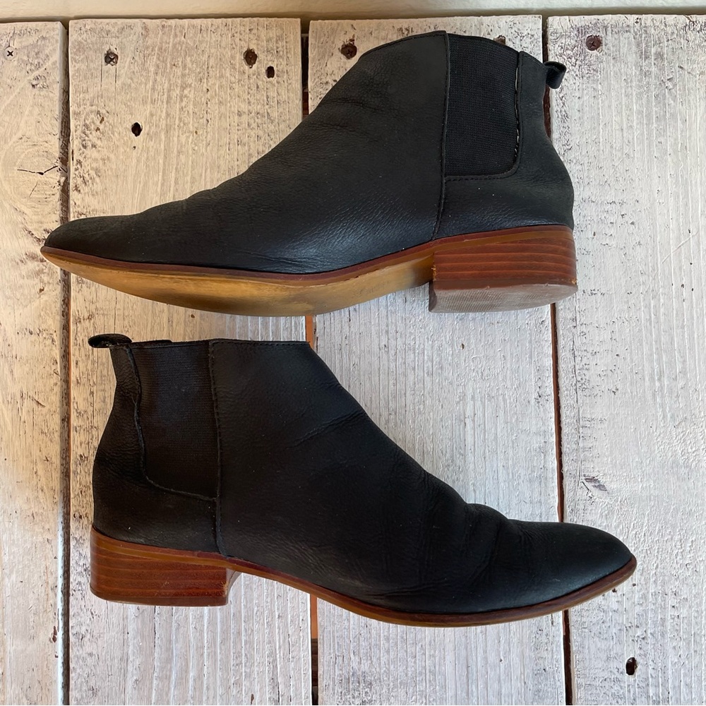 Gap Women’s Black Leather Ankle Boots size 7.5 - Picture 7 of 9